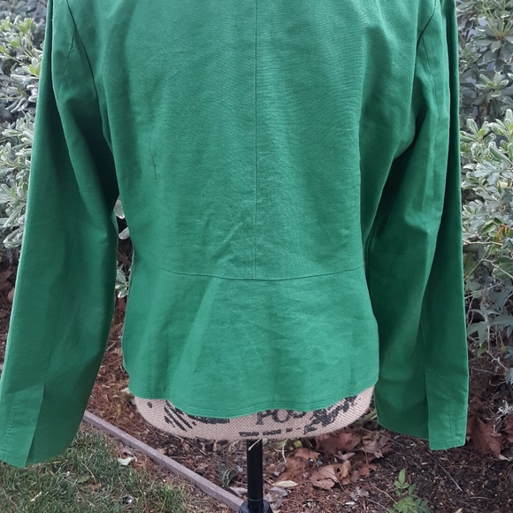 JG Hook Blazer Jacket Size 12 Green Button Front - Picture 5 of 6